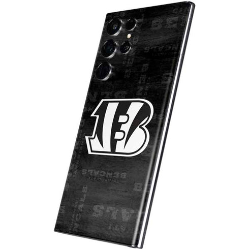 NFL Cincinnati Bengals Black & White Galaxy S22 Ultra Skin