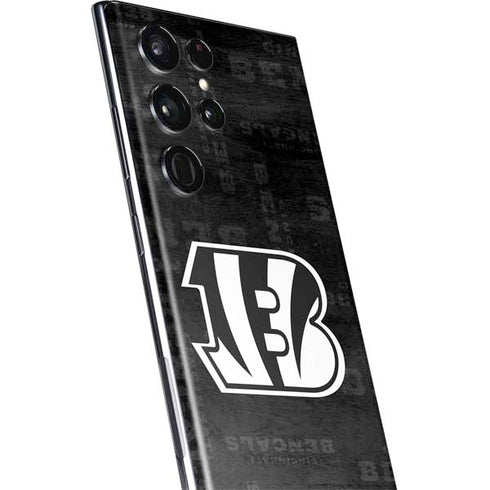 NFL Cincinnati Bengals Black & White Galaxy S22 Ultra Skin