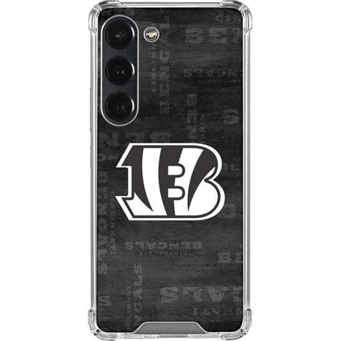 NFL Cincinnati Bengals Black & White Galaxy S23 Clear Case