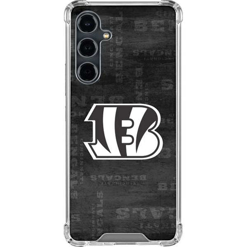NFL Cincinnati Bengals Black & White Galaxy S23 FE Clear Case