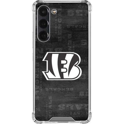 NFL Cincinnati Bengals Black & White Galaxy S23 Plus Clear Case