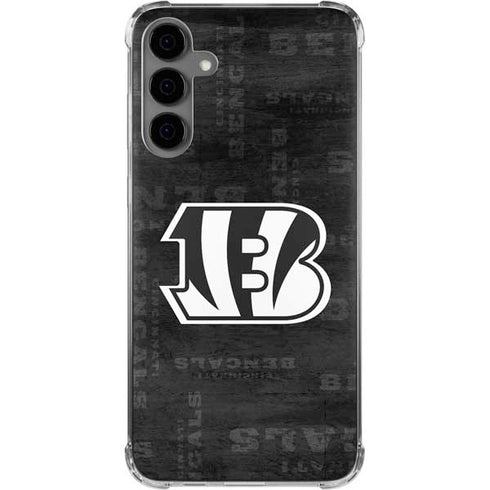 NFL Cincinnati Bengals Black & White Galaxy S24 Plus Clear Case