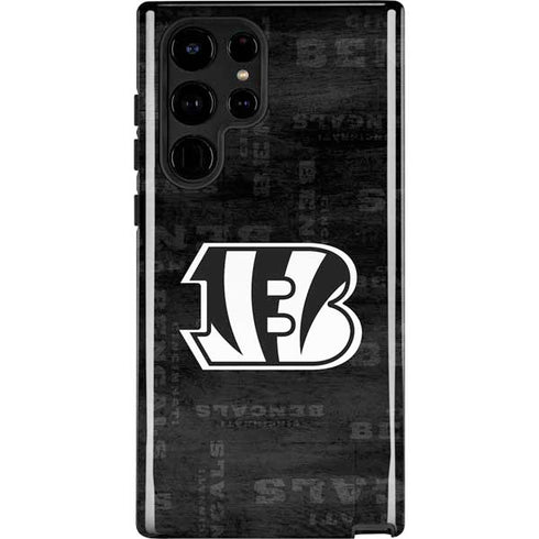 NFL Cincinnati Bengals Black & White Galaxy S24 Ultra Impact Case