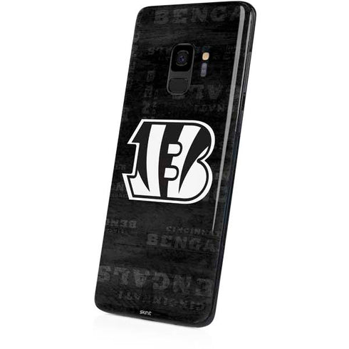 NFL Cincinnati Bengals Black & White Galaxy S9 Skin