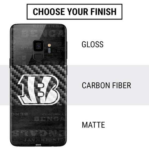 NFL Cincinnati Bengals Black & White Galaxy S9 Skin
