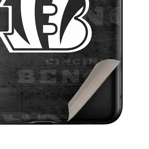 NFL Cincinnati Bengals Black & White Galaxy Z Flip Skin