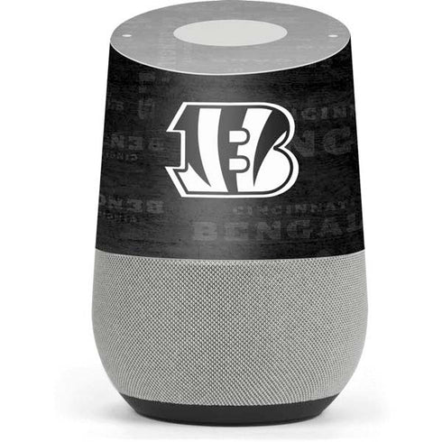 NFL Cincinnati Bengals Black & White Google Home Skin