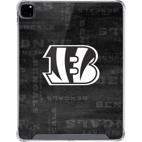 NFL Cincinnati Bengals Black & White iPad Pro 12.9in (2020) Clear Case