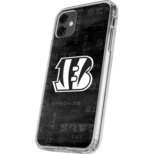 NFL Cincinnati Bengals Black & White iPhone 11 Clear Case