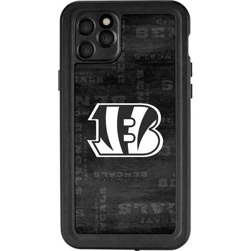 NFL Cincinnati Bengals Black & White iPhone 11 Pro Max Waterproof Case