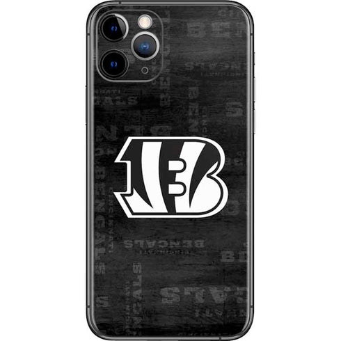 NFL Cincinnati Bengals Black & White iPhone 11 Pro Skin
