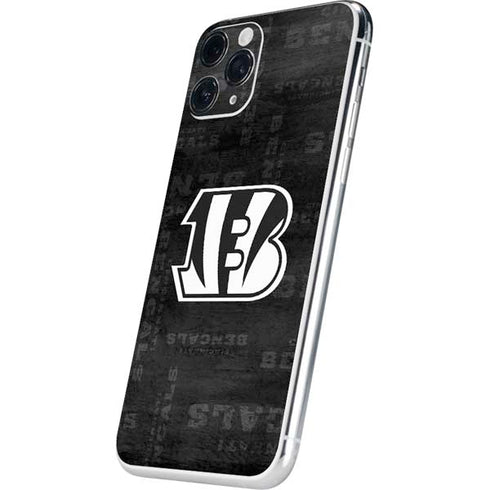 NFL Cincinnati Bengals Black & White iPhone 11 Pro Skin