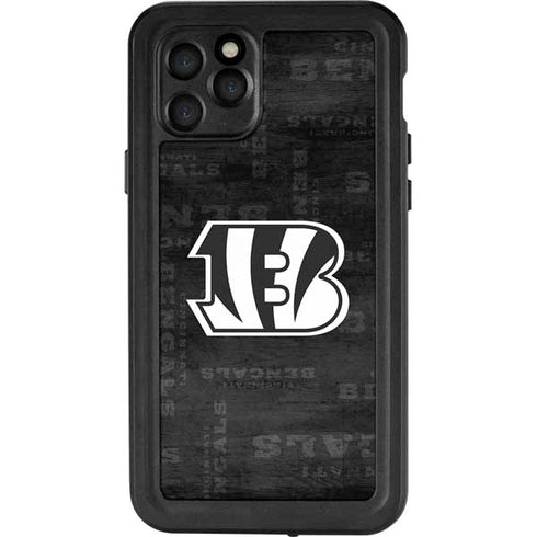 NFL Cincinnati Bengals Black & White iPhone 11 Pro Waterproof Case