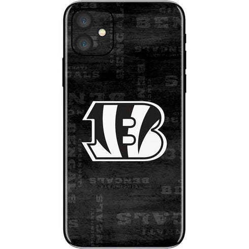NFL Cincinnati Bengals Black & White iPhone 11 Skin