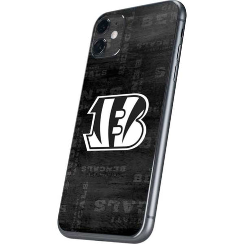 NFL Cincinnati Bengals Black & White iPhone 11 Skin