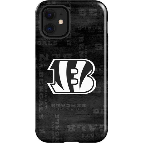 NFL Cincinnati Bengals Black & White iPhone 12 Mini Impact Case