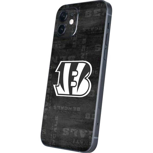NFL Cincinnati Bengals Black & White iPhone 12 Mini Skin