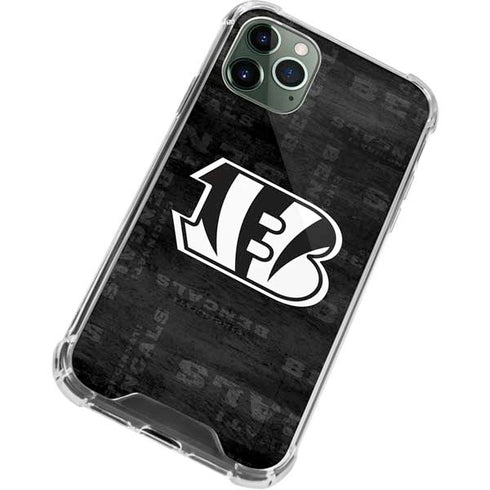 NFL Cincinnati Bengals Black & White iPhone 12 Pro Clear Case