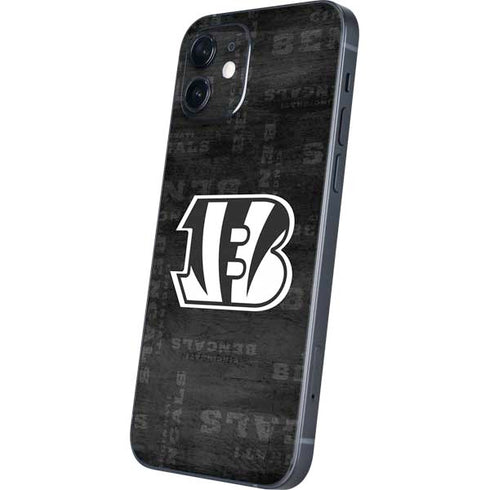 NFL Cincinnati Bengals Black & White iPhone 12 Skin