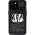 NFL Cincinnati Bengals Black & White iPhone 13 Mini Waterproof Case