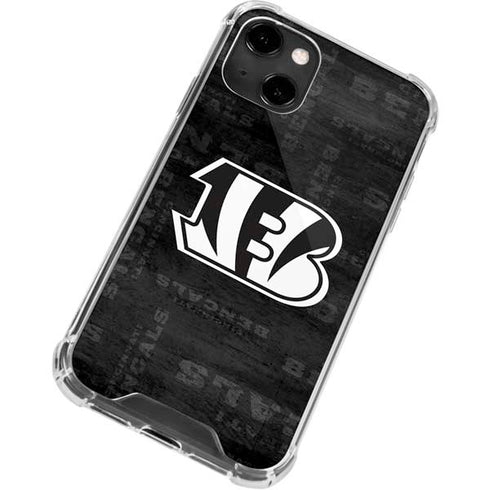 NFL Cincinnati Bengals Black & White iPhone 14 Clear Case