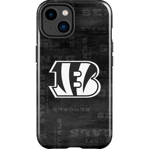 NFL Cincinnati Bengals Black & White iPhone 15 Plus Impact Case