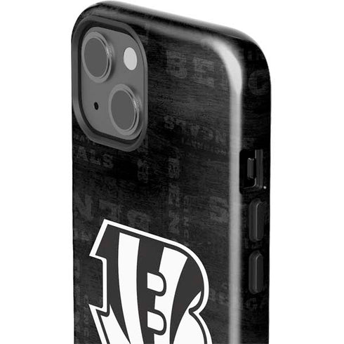 NFL Cincinnati Bengals Black & White iPhone 15 Plus Impact Case