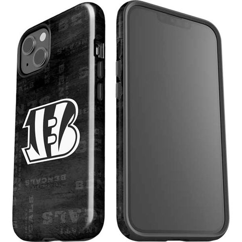 NFL Cincinnati Bengals Black & White iPhone 14 Impact Case