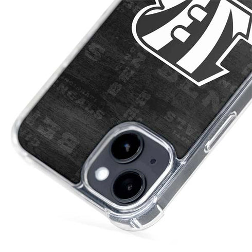 NFL Cincinnati Bengals Black & White iPhone 15 Plus MagSafe Case