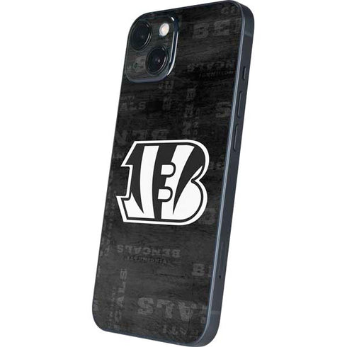 NFL Cincinnati Bengals Black & White iPhone 14 Plus Skin