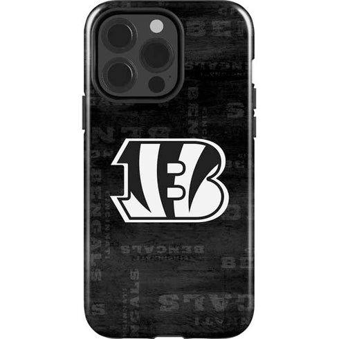 NFL Cincinnati Bengals Black & White iPhone 15 Pro Impact Case