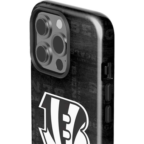 NFL Cincinnati Bengals Black & White iPhone 15 Pro Impact Case