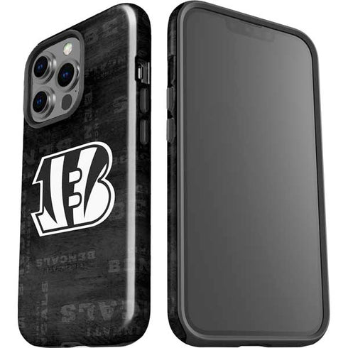 NFL Cincinnati Bengals Black & White iPhone 14 Pro Impact Case