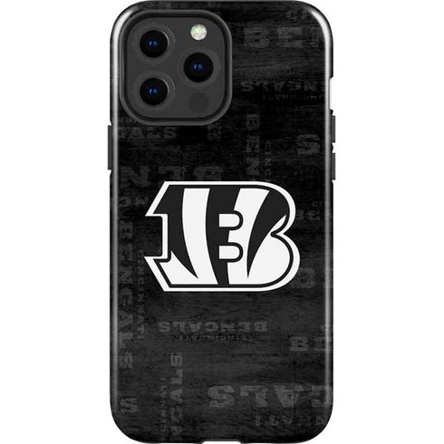 NFL Cincinnati Bengals Black & White iPhone 15 Pro Max Impact Case