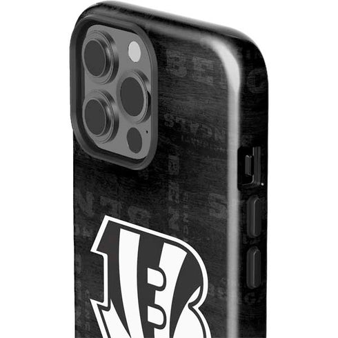 NFL Cincinnati Bengals Black & White iPhone 15 Pro Max Impact Case