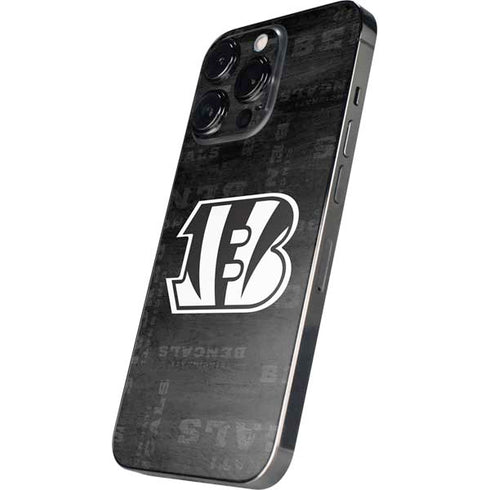 NFL Cincinnati Bengals Black & White iPhone 14 Pro Skin