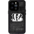 NFL Cincinnati Bengals Black & White iPhone 14 Pro Waterproof Case