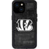 NFL Cincinnati Bengals Black & White iPhone 15 Waterproof Case