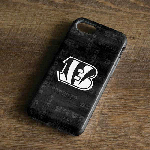 NFL Cincinnati Bengals Black & White iPhone 8 Pro Case