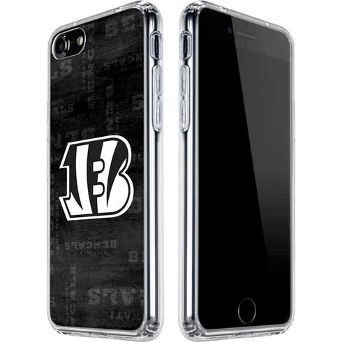 NFL Cincinnati Bengals Black & White iPhone SE (2nd & 3rd Gen) Clear Case