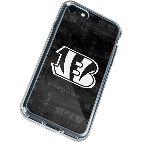 NFL Cincinnati Bengals Black & White iPhone SE (2nd & 3rd Gen) Clear Case