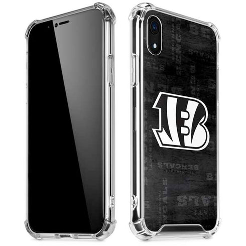 NFL Cincinnati Bengals Black & White iPhone XR Clear Case