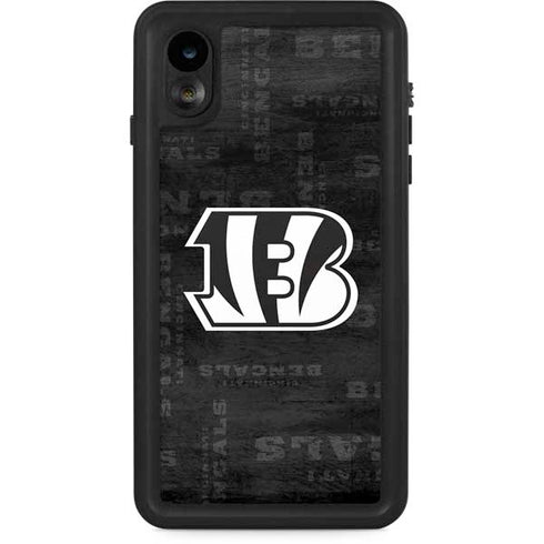 NFL Cincinnati Bengals Black & White iPhone XR Waterproof Case