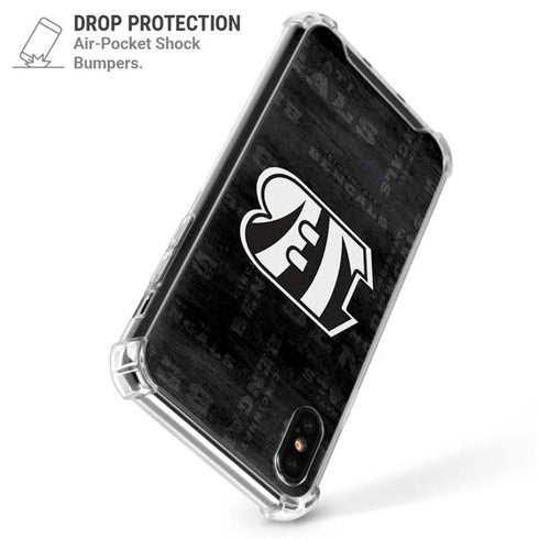 NFL Cincinnati Bengals Black & White iPhone XS Max Clear Case