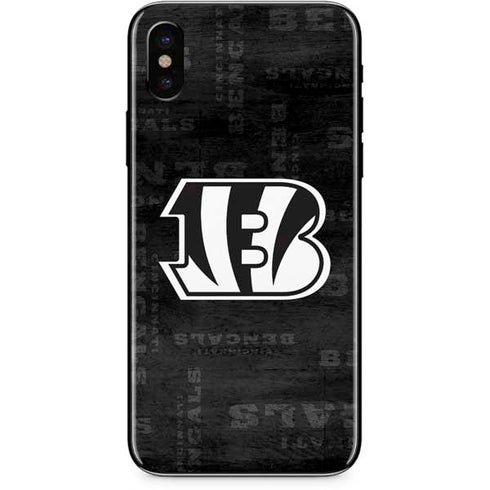 NFL Cincinnati Bengals Black & White iPhone XS Skin