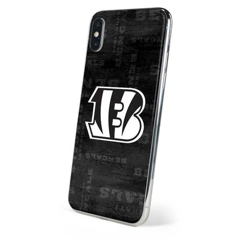 NFL Cincinnati Bengals Black & White iPhone XS Skin