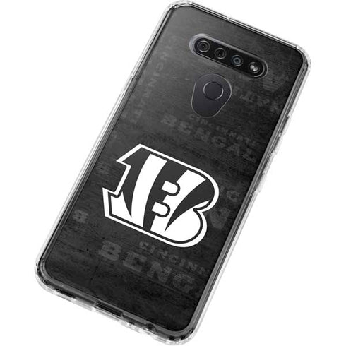 NFL Cincinnati Bengals Black & White LG K51/Q51 Clear Case