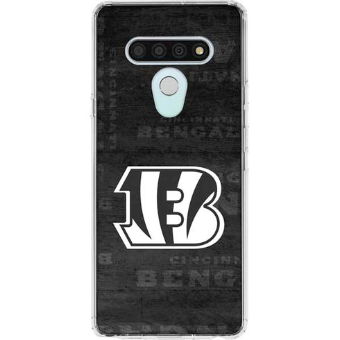 NFL Cincinnati Bengals Black & White LG Stylo 6 Clear Case