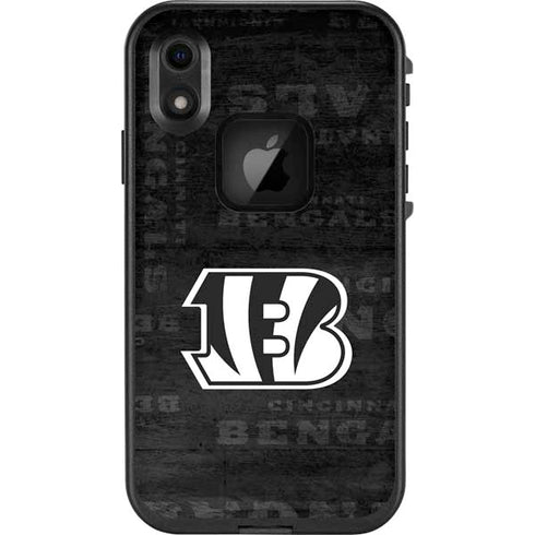NFL Cincinnati Bengals Black & White LifeProof Fre iPhone Skin