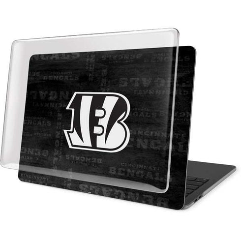 NFL Cincinnati Bengals Black & White MacBook Pro 15in (2016-19) Case plus Skin